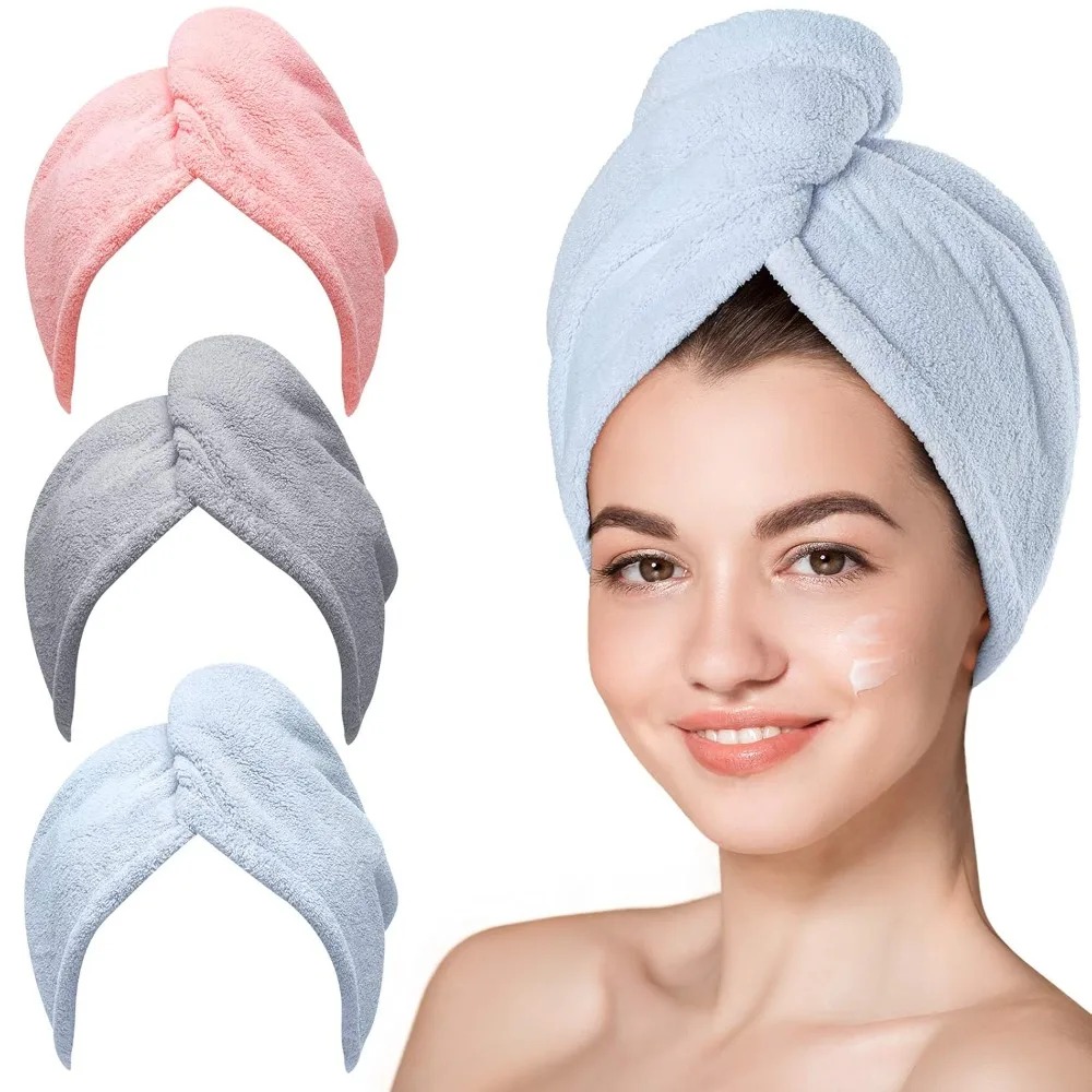 Hair Turban Towel - Quick Dry Hair Towel Wrap Anti-frizz
