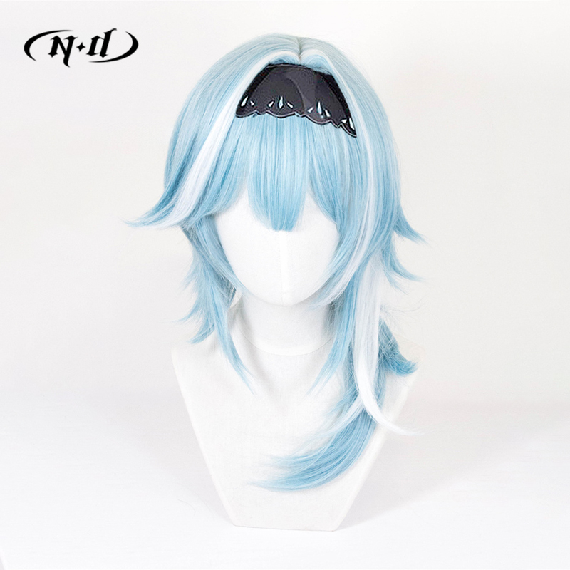 ND Eula Cosplay Wigs Hairpiece - Braiding Hair Kanekalon 评论和价格