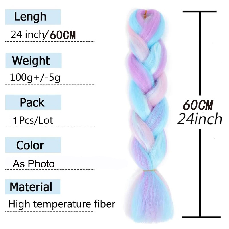 24Inch Long Synthetic Braiding - Braiding Hair Kanekalon 评论和价格