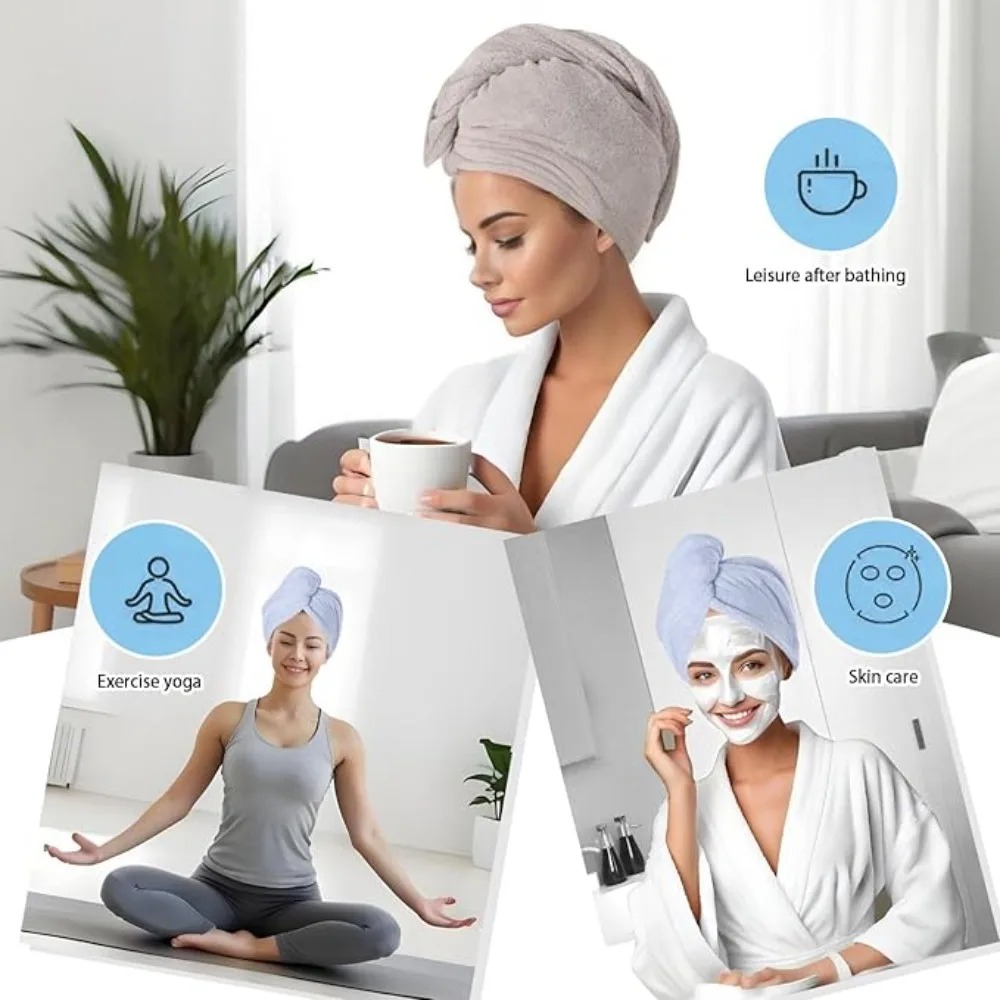 Quick Dry Hair Towel Wrap Anti - Hair Turban Towel 评论和价格