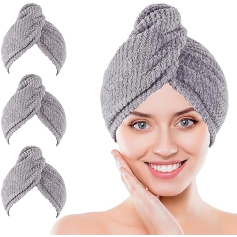 Super Absorbent Fast Drying Ha - Hair Turban Towel 评论和价格