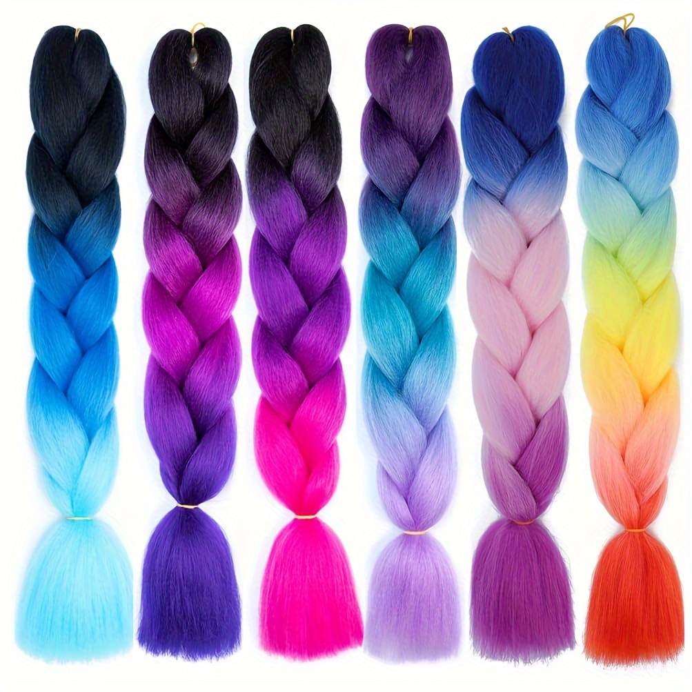 6pc 24 Inch Jumbo Braids Exten - Braiding Hair Kanekalon 评论和价格