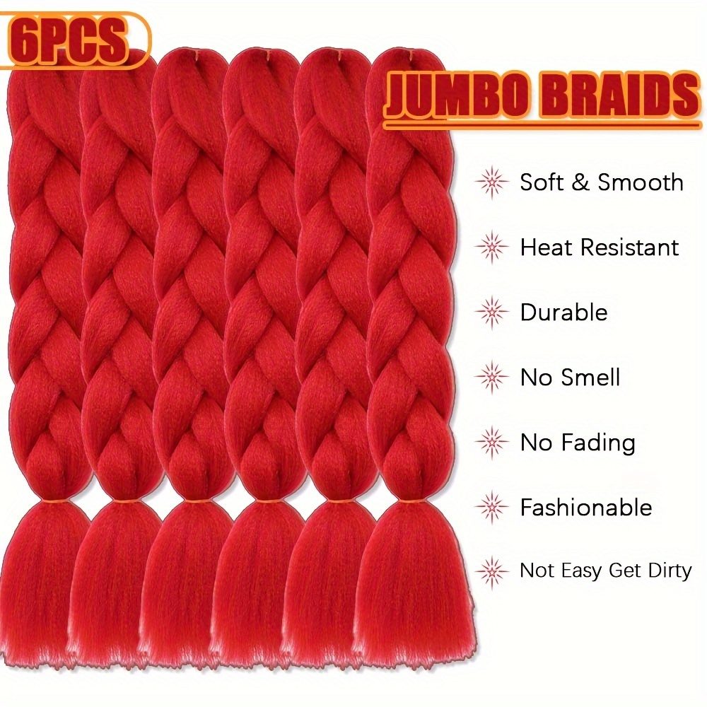 6pc 24 Inch Jumbo Braids Exten - Braiding Hair Kanekalon 评论和价格