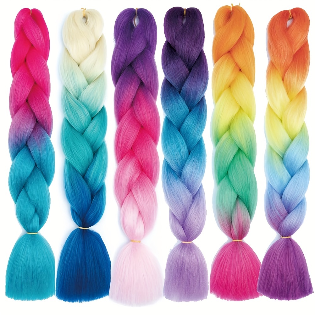 6pc 24 Inch Jumbo Braids Exten - Braiding Hair Kanekalon 评论和价格