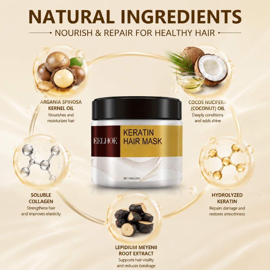 Keratin Hair Mask Argan Coconu - Hair Care Keratin 评论和价格