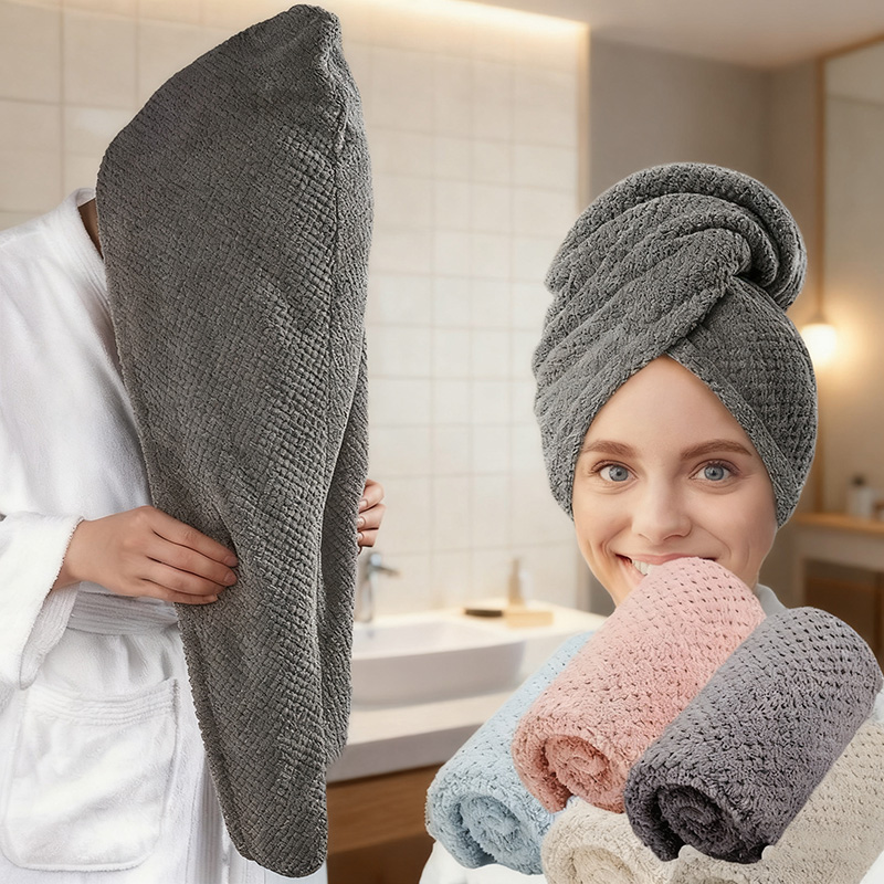 Women's Dry Hair Towel (Dry Ha - Hair Turban Towel 评论和价格
